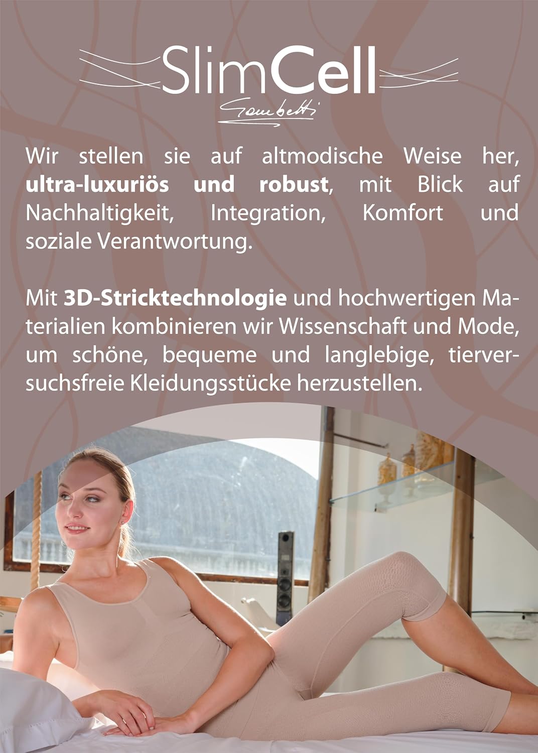 SLIMCELL Anti Cellulite Leggings Damen Draining - Shape Leggings Damen, Mikrofaser Shapewear Damen B