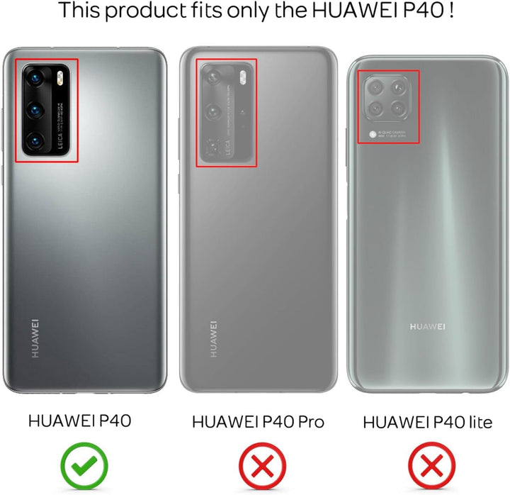 NALIA Echt-Holz Flipcase kompatibel mit Huawei P40 Hülle, Premium Wood Etui Handyhülle mit Klappe, H