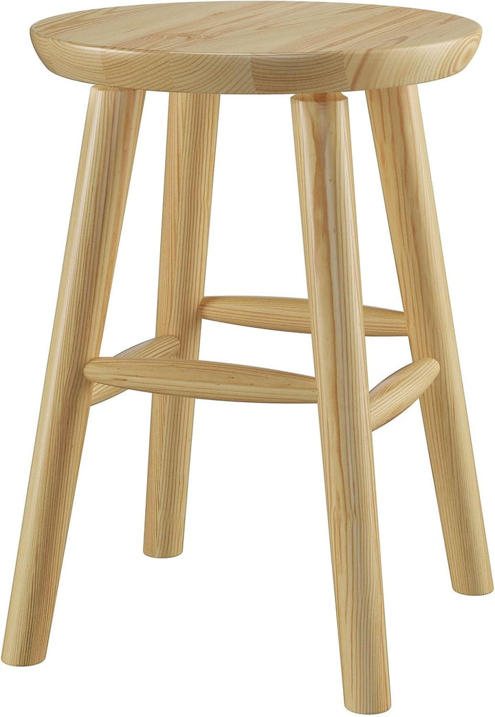 Runder Holz-Hocker als Beistelltisch oder Blumenhocker Schemel aus massiver Kiefer 90.71-42, Holzart