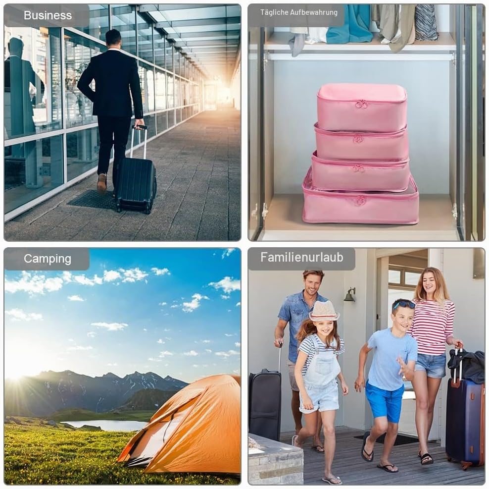 OSDUE Koffer Organizer Set 8-teilig, Packing Cubes, Wasserdichte Reise Kleidertaschen, Packtaschen f