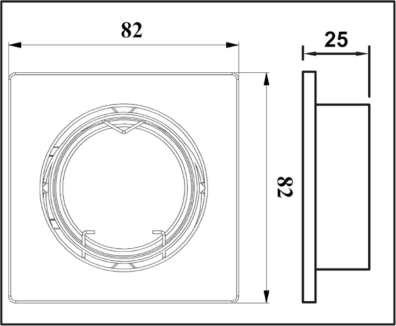 Trango 6er Set 6729-066SMOSD LED Einbaustrahler Weiss matt Eckig inkl. 6x 5 Watt 3 Stufen dimmbar Ul