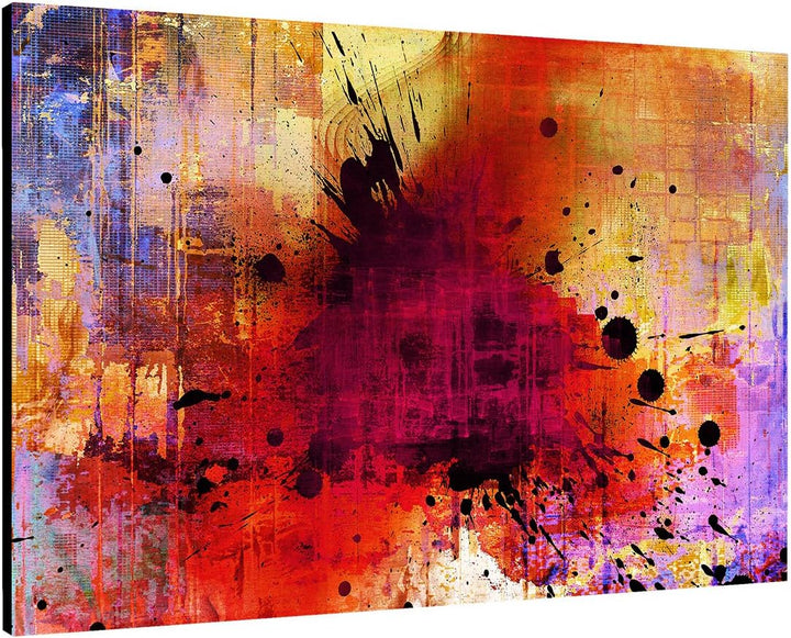 Musterbilder buntes Abstraktes Bild auf Leinwand Abstrakt142_cm_dekoratives LeinLeinwandbild Leinwan
