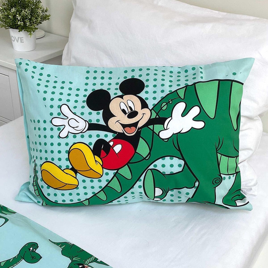 Kinderbettwäsche Dinosaurier - Disney Dinosaurier Kleinkind Bettwäsche mit Mickey Maus - Dinosaurier