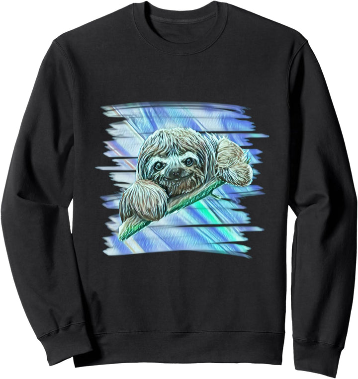 Faultier Motiv süsse bunte Faultiere hängen Trendtiere Sweatshirt