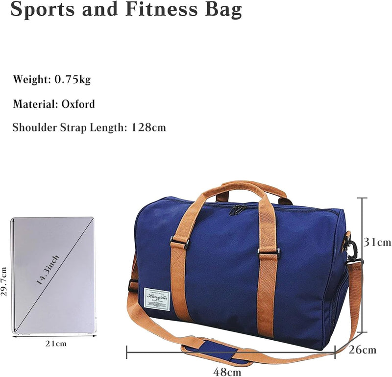 CORIOS Reisetaschen Duffle Bag für Herren/Damen Oxford Sporttasche Weekender Übernachtung Tasche Sch