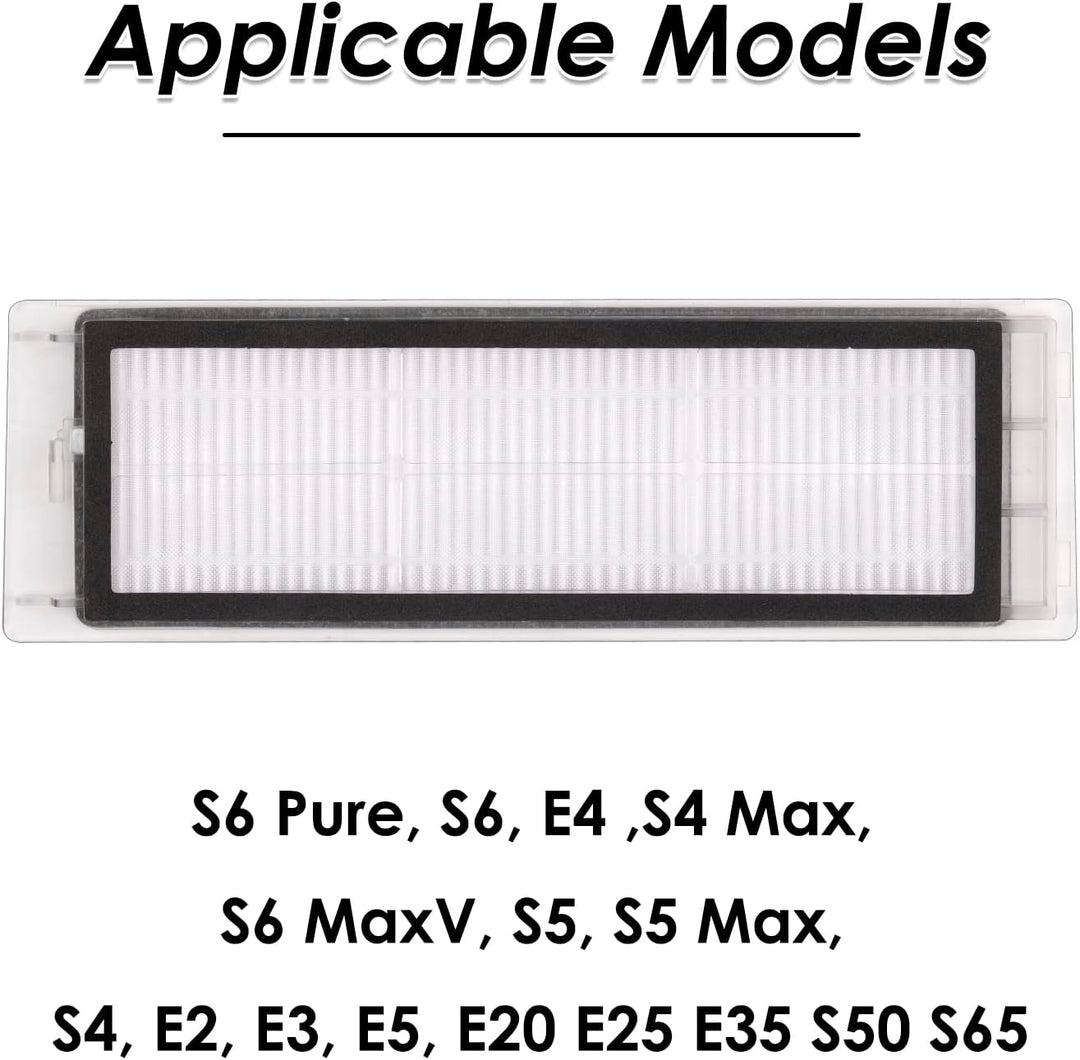 (12 Stück) HEPA-Filter kompatibel mit Roborock S6 Pure S6 E4 S4 Max S6 MaxV S5 S5 Max S4 E2 E3 E5 E2