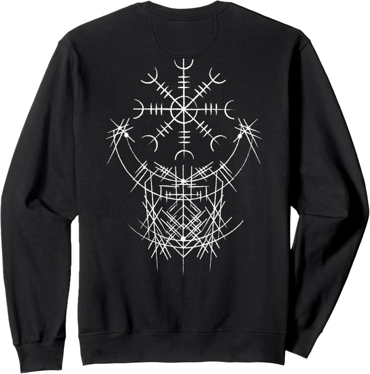 Wikinger - Aegishjalmur - Der Helm der Ehrfurcht (on back) Sweatshirt