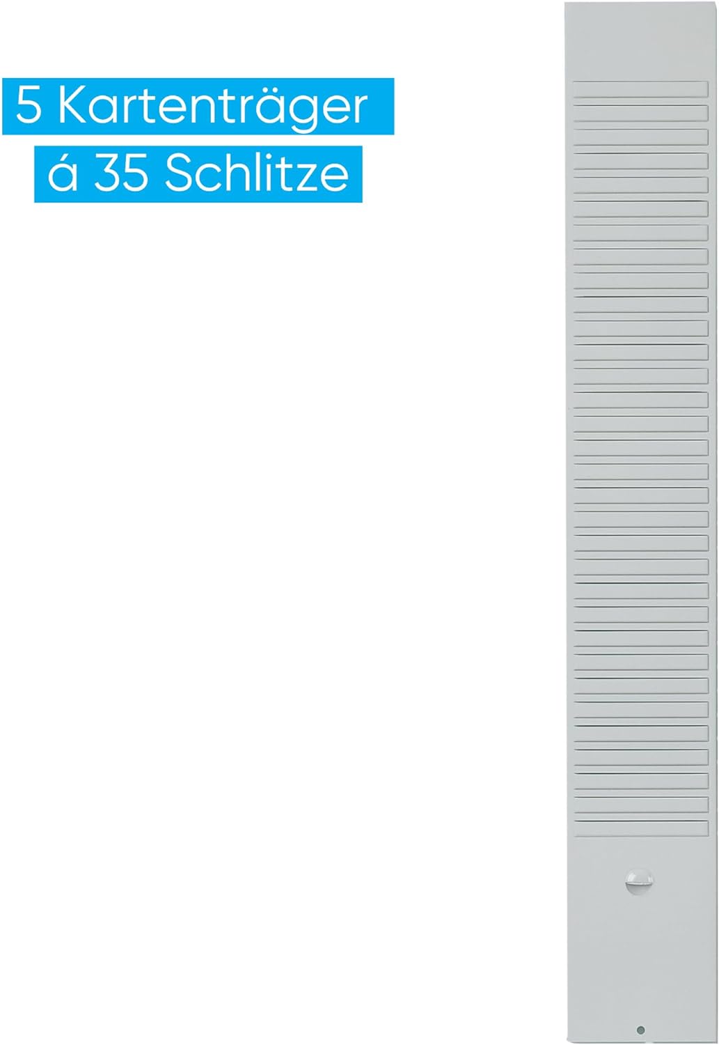 FRANKEN T-Kartentafel 5-Tage Wochenplaner, 31,5 x 78 cm, 5 Träger, 35 Schlitze, PV-SET2 5 Spalten x
