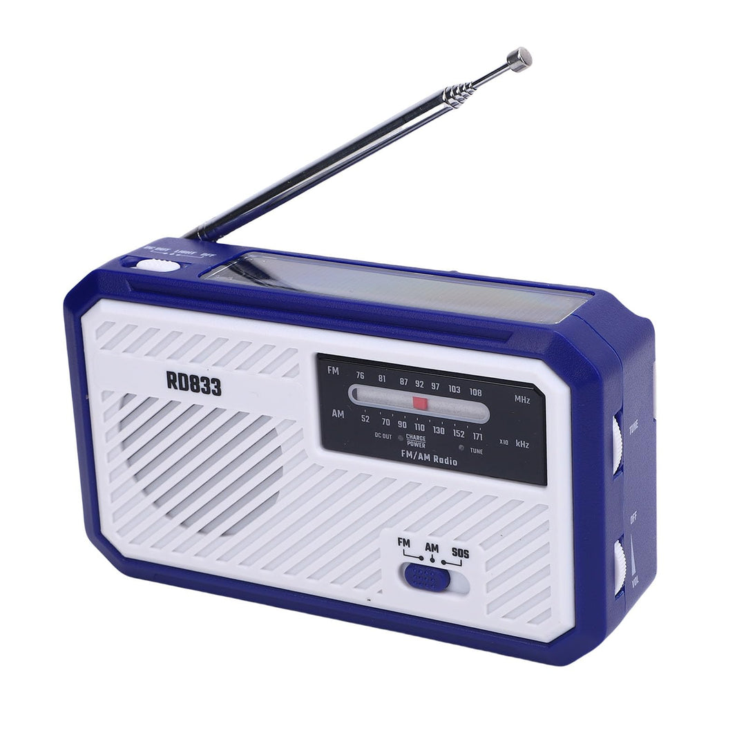 Emergency Radio Handkurbel, Solarantrieb AM FM -Radio mit LED Taschenlampe Notfallalarm für Home Cam
