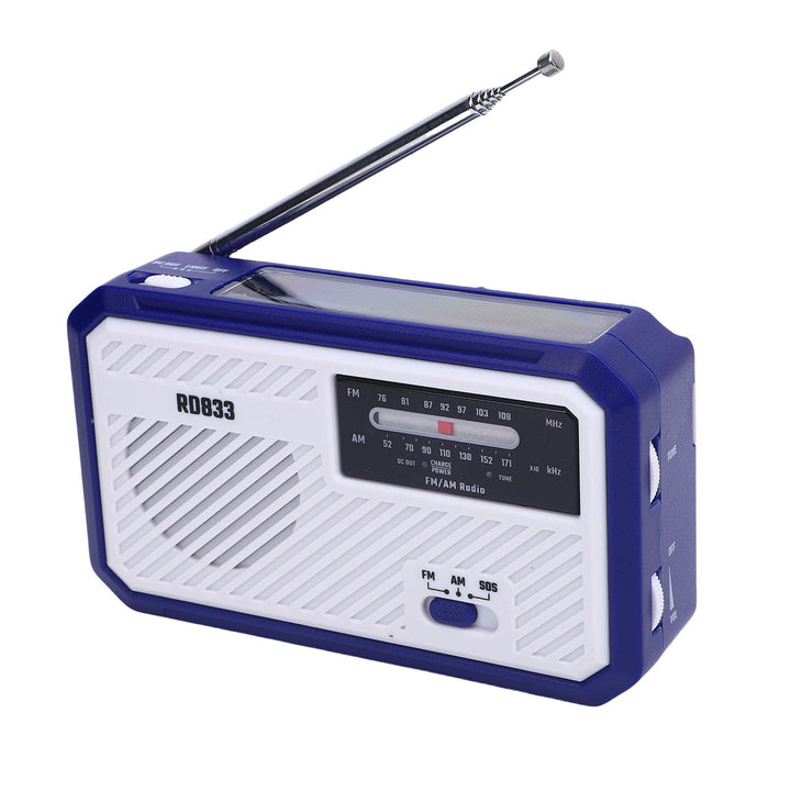 Emergency Radio Handkurbel, Solarantrieb AM FM -Radio mit LED Taschenlampe Notfallalarm für Home Cam