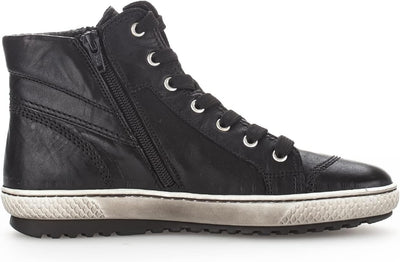 Gabor Damen Schnürstiefeletten | Frauen Schnürboots | High-Top Sneaker | Wechselfussbett | Reissvers