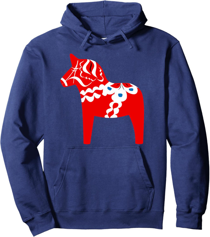 Schwedisches Dala Pferd Dalarna Schweden traditionell rot Pullover Hoodie