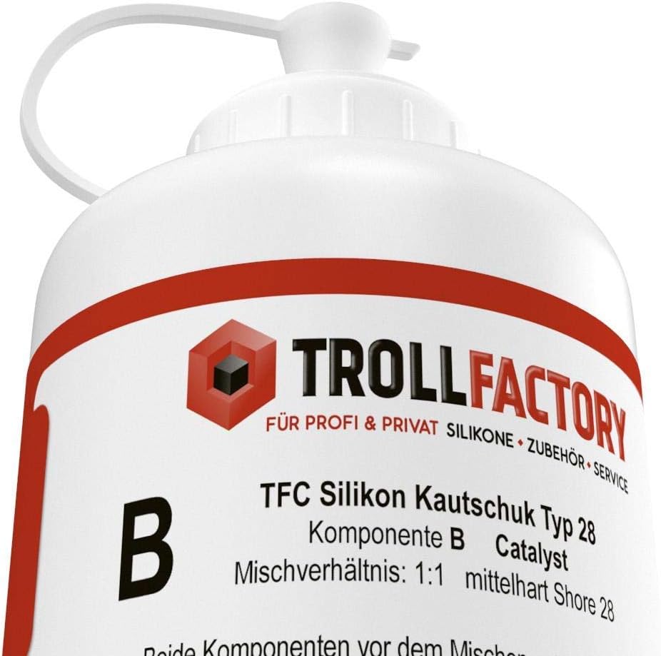 TFC Troll Factory Silikon Kautschuk Typ 28 Abformsilikon mittelhart 1:1 RTV NV Dubliersilikon 1kg 1