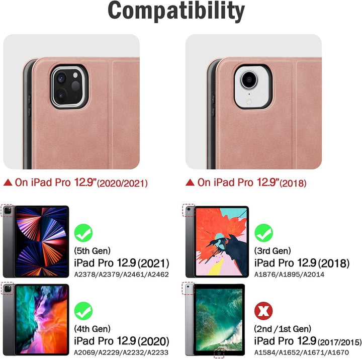 AUAUA Hülle für iPad Pro 12.9 Zoll 2022 (6. Generation)/2021 (5.Gen) / 2020 (4.Gen) / 2018 (3. Gen)