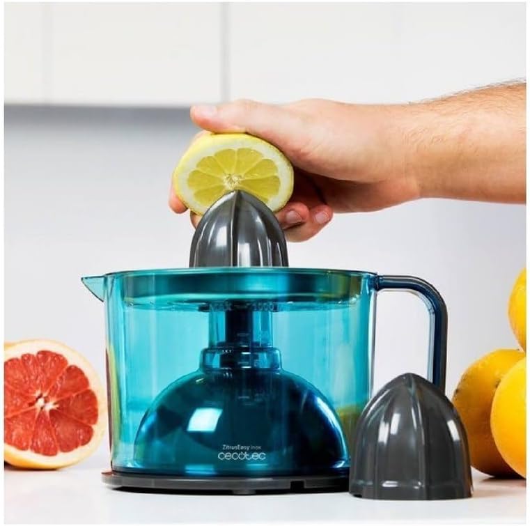 Cecotec elektrische Zitrusentsafter ZitrusEasy - Leistung 40 W, 1 Liter Kanne, BPA Free, doppelte Dr