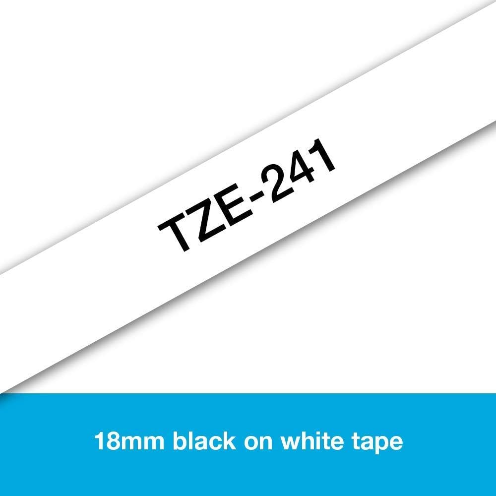 Brother Original P-touch Schriftband TZe-241 18 mm, schwarz auf weiss & TZe-231 P-touch Schriftband