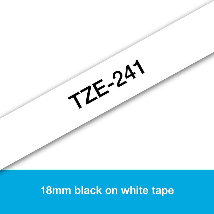 Brother Original P-touch Schriftband TZe-241 18 mm, schwarz auf weiss & TZe-231 P-touch Schriftband