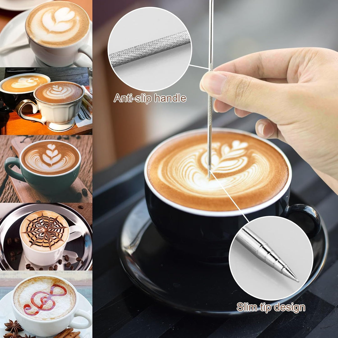 Milchkännchen, 900 ml, Edelstahl, Silber, Modern, Schablonierte Graduierung, Perfekt für Barista, Ca