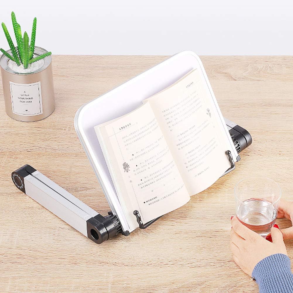 Silvotek Buchstaender - Winkel einstellbar leseständer höhenverstellbar, Kochbuchhalter mit Aluminiu