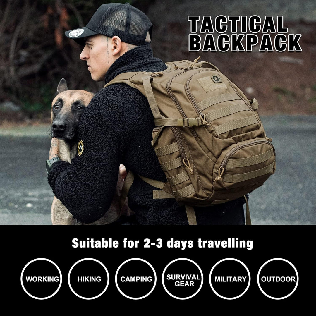 Mardingtop Taktischer Rucksack 25L Herren Militär Wander Trekking Schultasche Bundeswehr Survival Fa