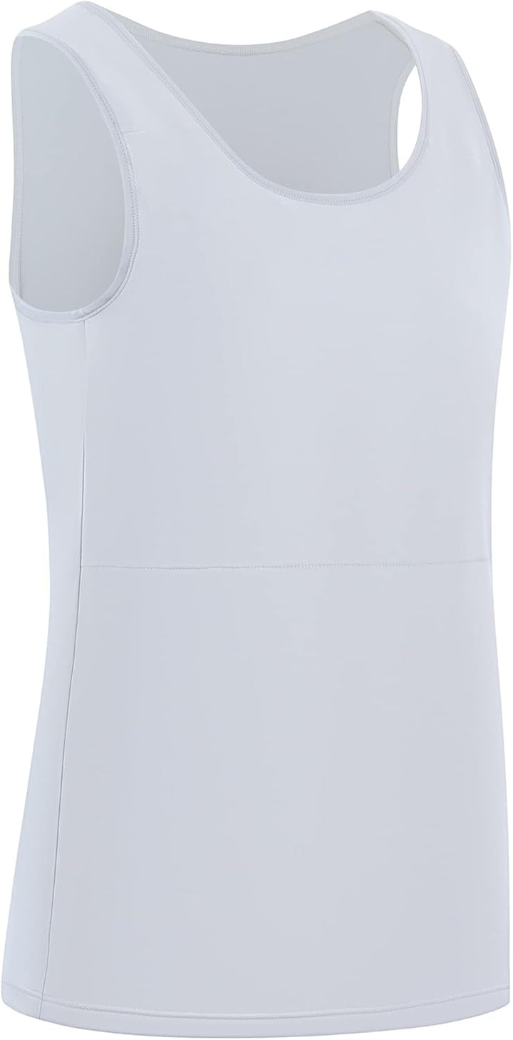 XUJI Transgender FTM Trans Atmungsaktive Halb Brust binder XL Tank-grau, XL Tank-grau