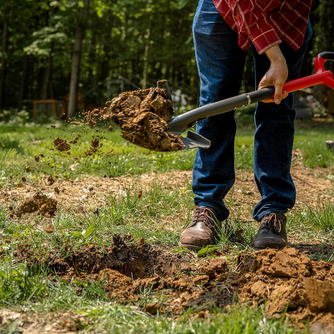 Radius Garden 22211, Root Slayer Wurzel-Spitz-Spaten rot Root Slayer Round Head Shovel, Root Slayer
