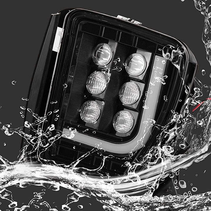 WPFC Auto-Frontstossstange Nebelscheinwerfer Montage Mit Hellen LED DRL LED Nebel-Treibendes Licht F