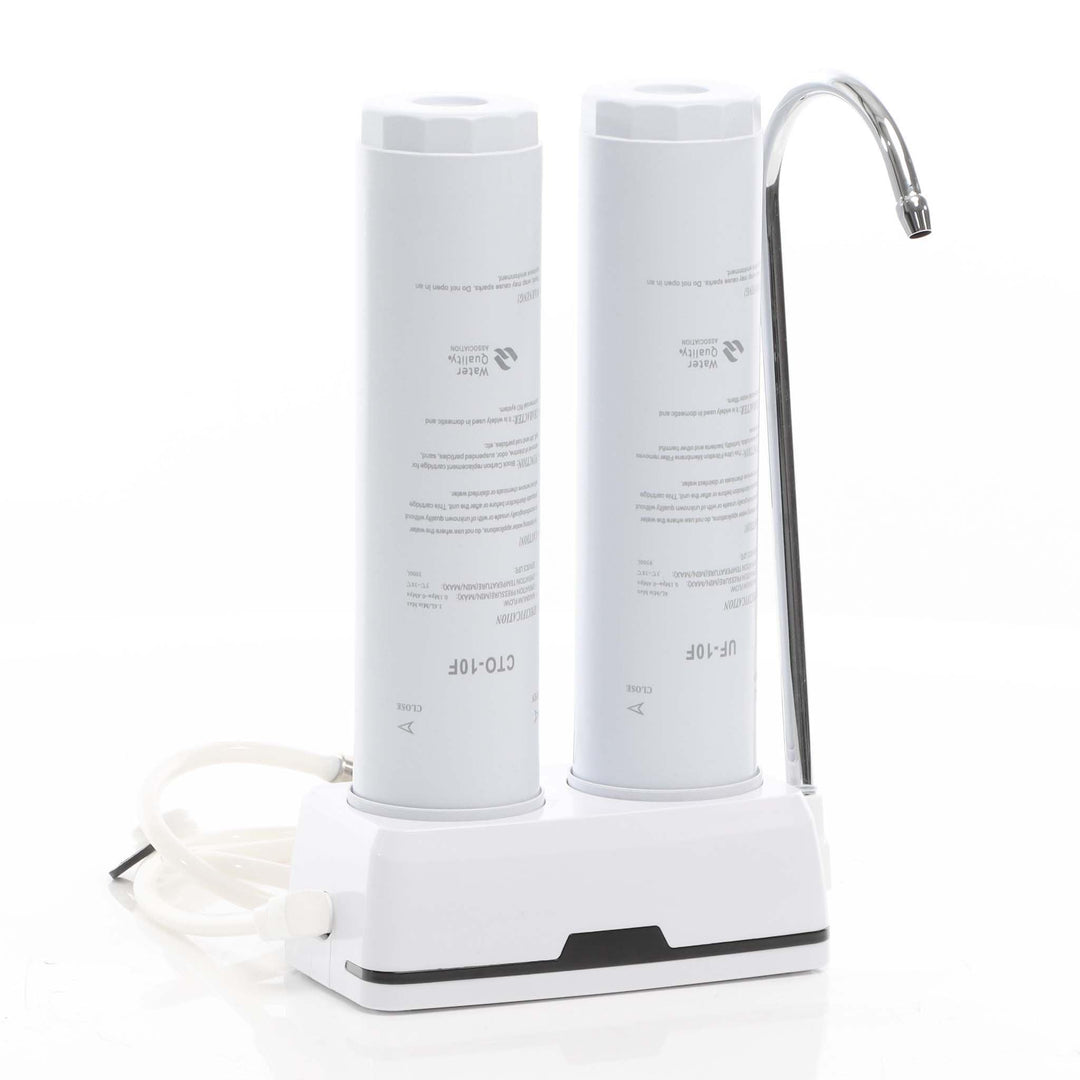 Naturewater NW-2-CTOUF 2 Stufen Counter Top Wasserfilter, 5 µ, Aktivkohle Block Filtereinsatz und Ul