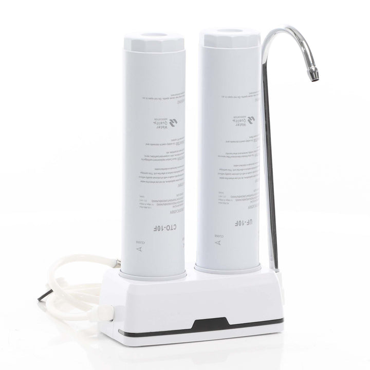 Naturewater NW-2-CTOUF 2 Stufen Counter Top Wasserfilter, 5 µ, Aktivkohle Block Filtereinsatz und Ul