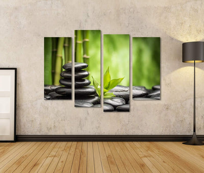 islandburner Bild auf Leinwand Zen Basaltsteinen Und Bilder Wandbilder Poster Leinwand 130x80cm - 4