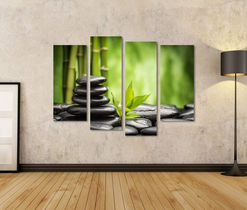 islandburner Bild auf Leinwand Zen Basaltsteinen Und Bilder Wandbilder Poster Leinwand 130x80cm - 4