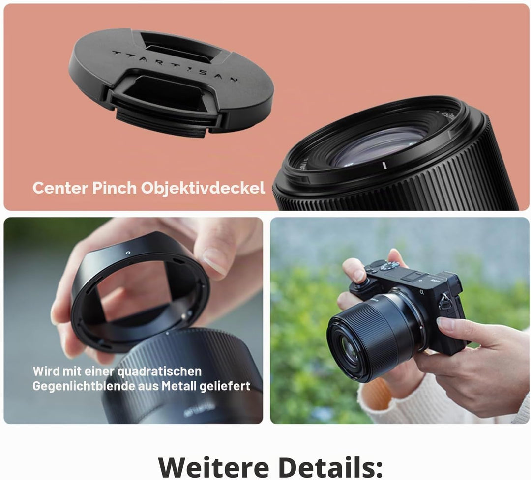 TTARTISAN AF 56 mm F1.8 für Fuji X-Mount Objektiv, APS-C 56 mm f/1.8 Autofokus Prime STM Objektive (