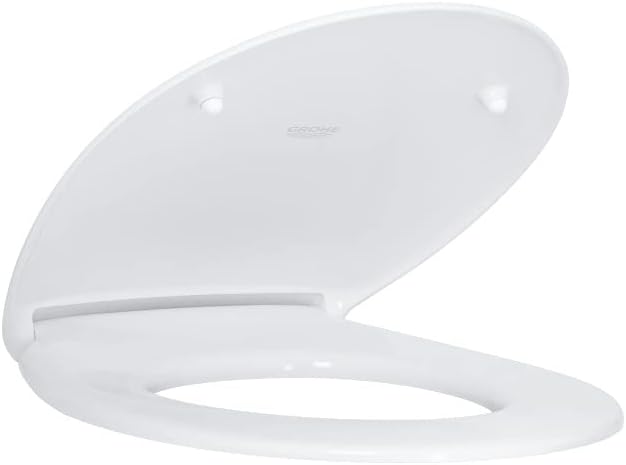 GROHE Bau Keramik - WC-Sitz aus Duroplast (mit Soft Close, inkl. Befestigungsset, abnehmbar), alpinw