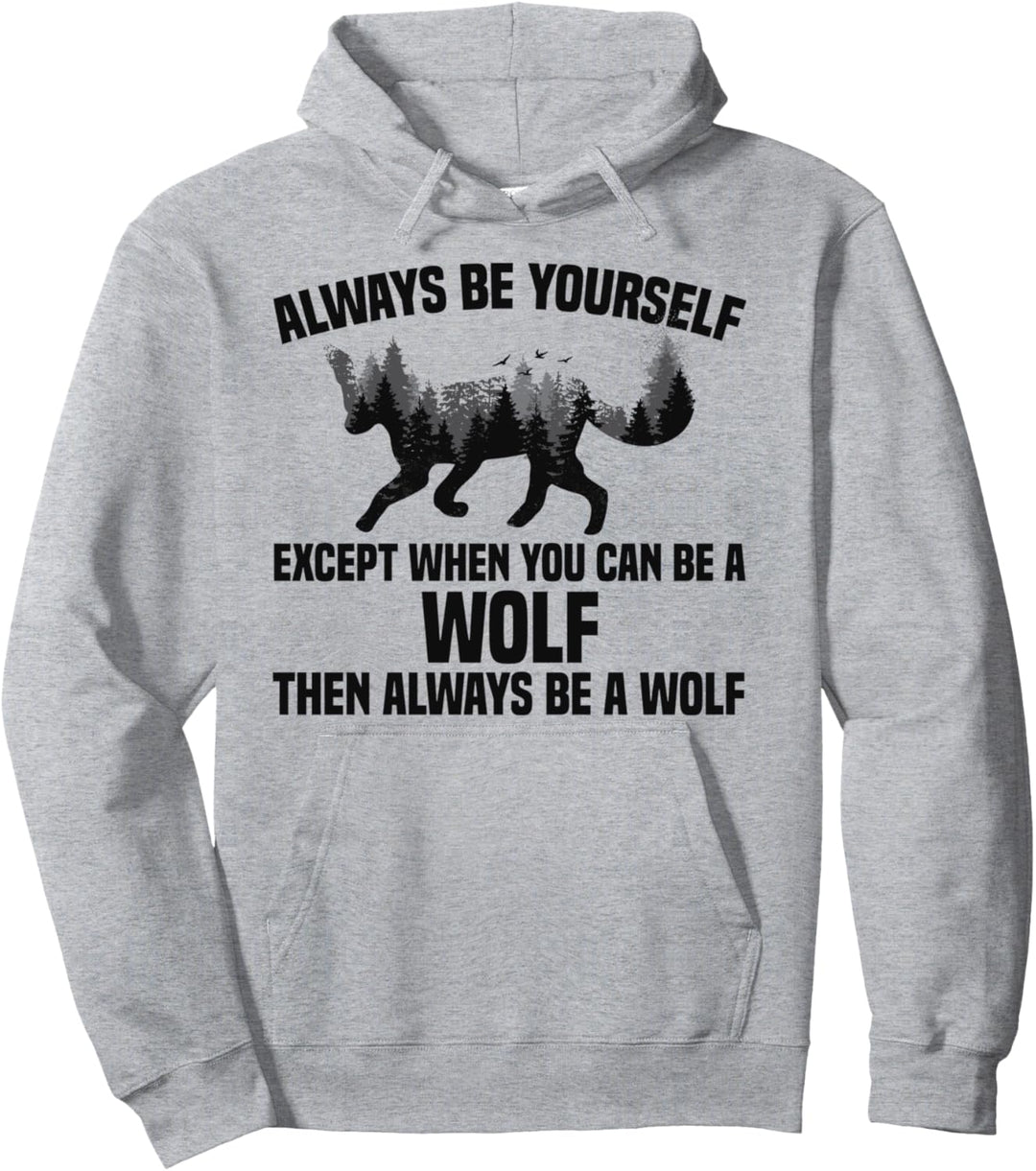 Lustiges Geschenk Wolf Sprüche Pullover Hoodie