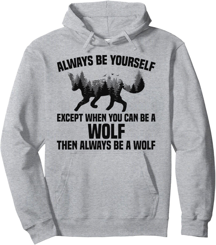 Lustiges Geschenk Wolf Sprüche Pullover Hoodie