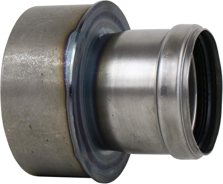 LANZZAS Pelletrohr Erweiterung von Ø 80 mm auf Ø 120 mm unlackiert Pelletrauchrohr Pelletofenrohr Pe