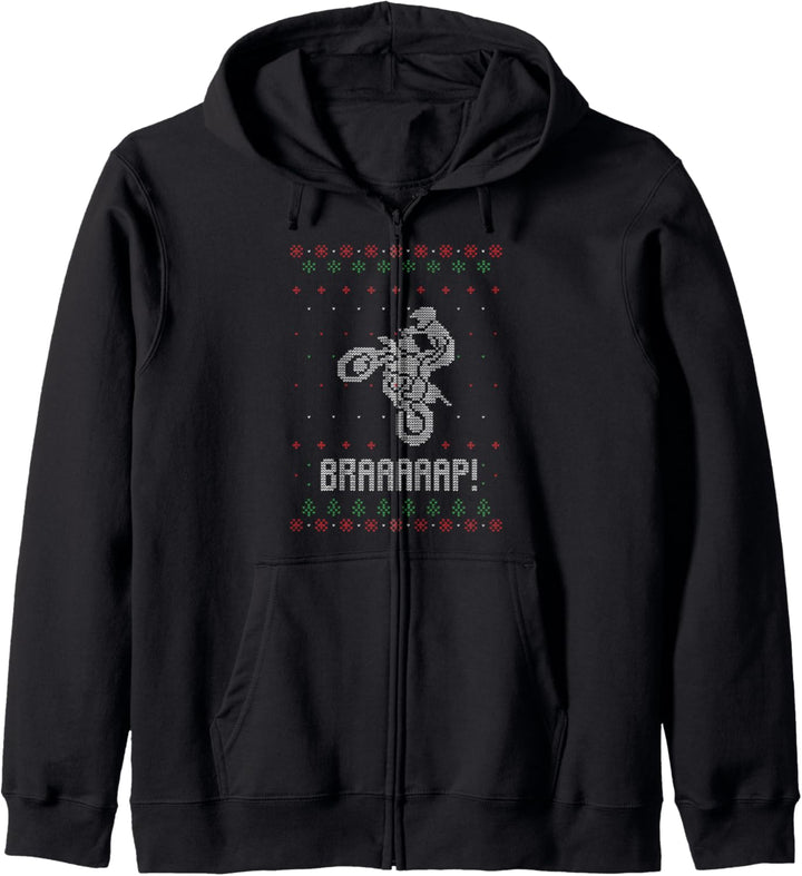 Motocross Ugly Christmas Kapuzenjacke
