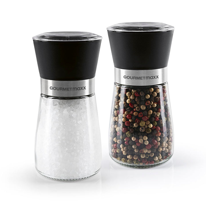 GOURMETmaxx Salz- & Pfeffermühlen 2er-Set | Gewürzmühlen mit stufenlos einstellbarem Keramikmahlwerk
