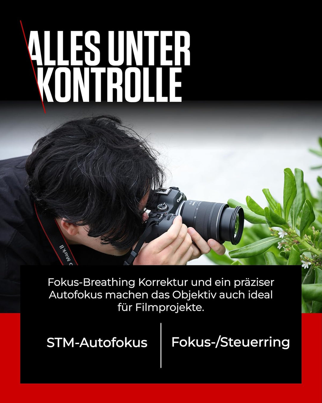 Das Canon RF 28-70mm F2.8 is STM ist EIN Standard-Zoomobjektiv für Kameras des EOS R Systems mit 5,5