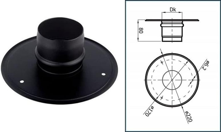 Pelletrohr DN 80mm Pellet Ofenrohr Rauchrohr Pellet Bogen 90°Wandfutter T-Stück Rosette Senotherm La