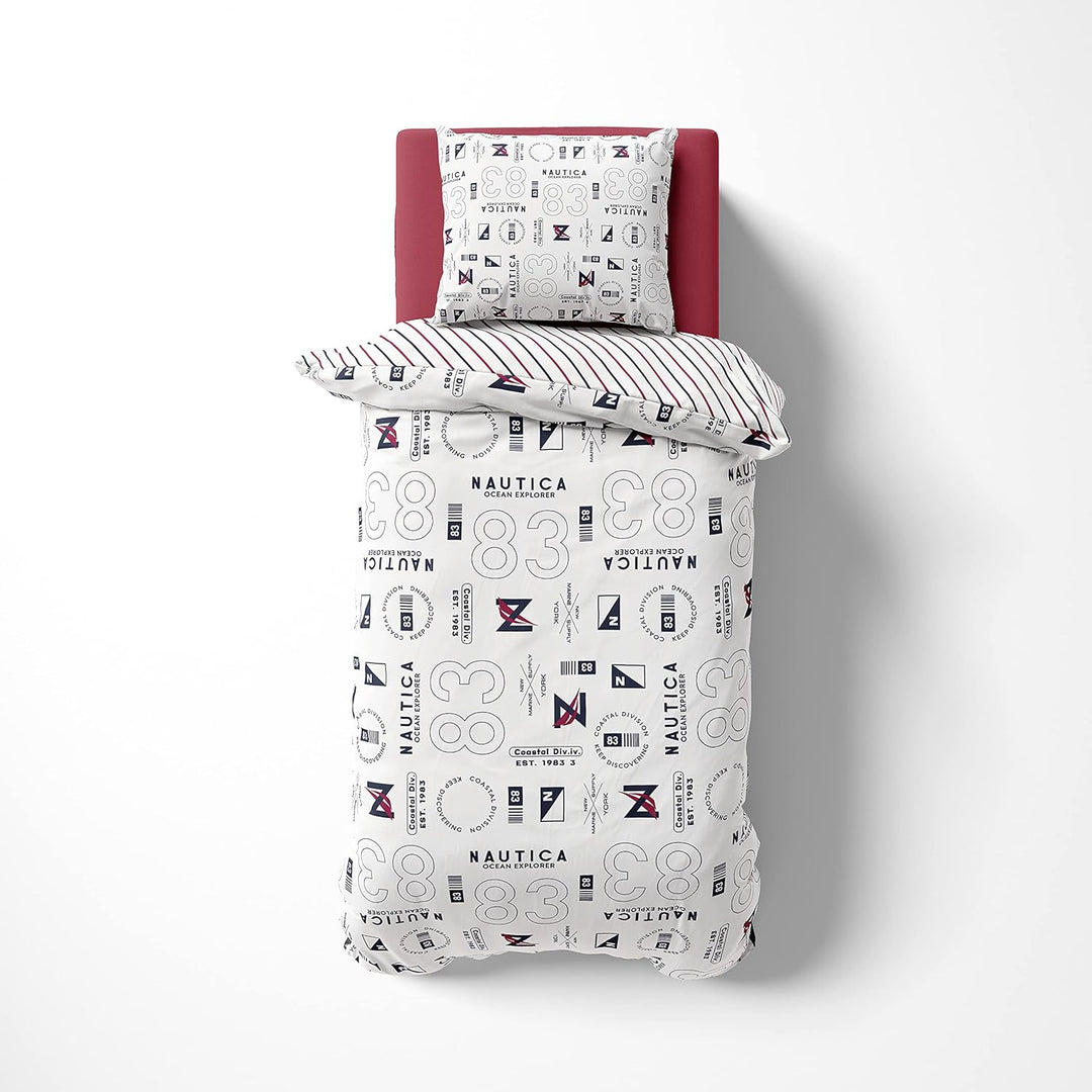 Nautica Home Discovery BETTWÄSCHE Set 100% Baumwolle 155X220 + 80X80 Kissenbezug, 155x220