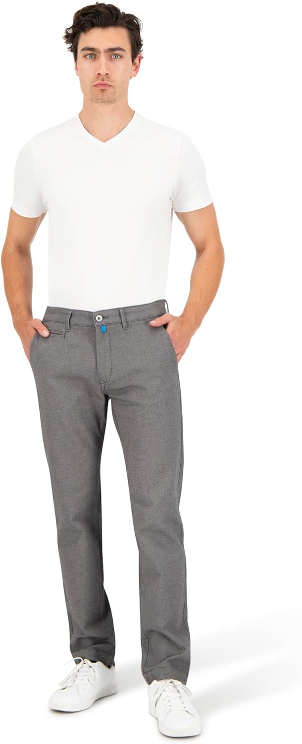 Pierre Cardin Herren Chino Futureflex Lyon | Männer Hose | Tapered Fit 30W / 32L Grau, 30W / 32L Gra