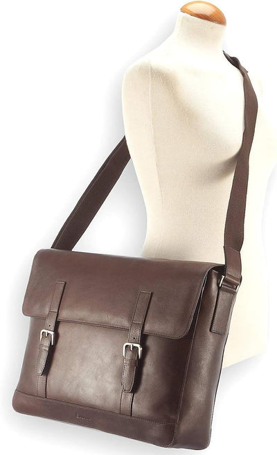 Esquire Vienna Bags Messenger mit Laptopfach 40 cm Mocca, Mocca