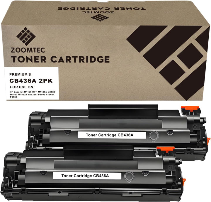 ZOOMTEC Sustitución para HP CB436A 36A Toner Cartuchos Pour HP Laserjet M1520 P1505 P1505n P1506 M11