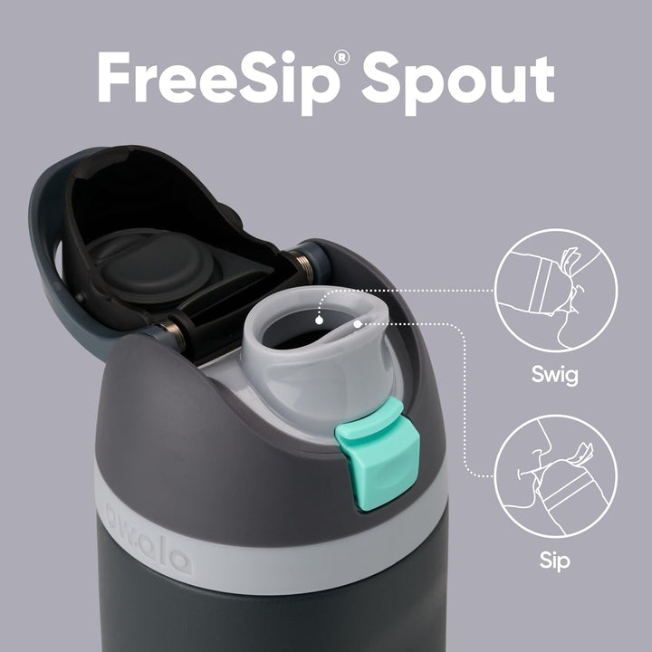 Owala FreeSip Isolierte Edelstahl Trinkflasche mit Strohhalm, 710 ml – BPA-frei, optimal für Sport,