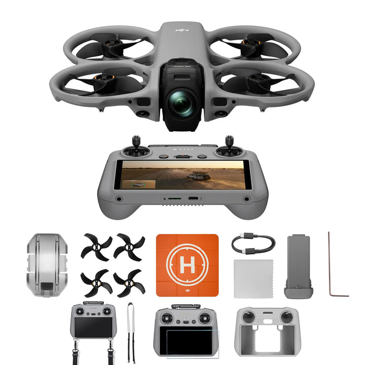 DJI Avata 360 (RC 2) mit Zubehör, 360°-Drohne mit 1-Zoll-8K-Imaging für FPV- und Luftaufnahmen, 360°