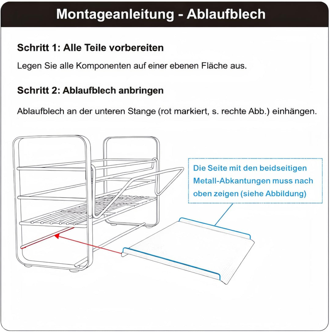 Spülbecken Organizer, Spüle Organizer für Küche, Sink Organizer mit Abflusswanne &amp; Handtuchhalter, S