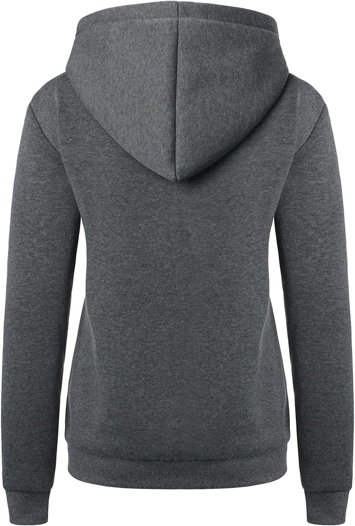 JENJON Damen Sweatjacke mit Reissverschluss Casual Hoodie Kapuzen Jacke Doppellagigem Stoff für Herb