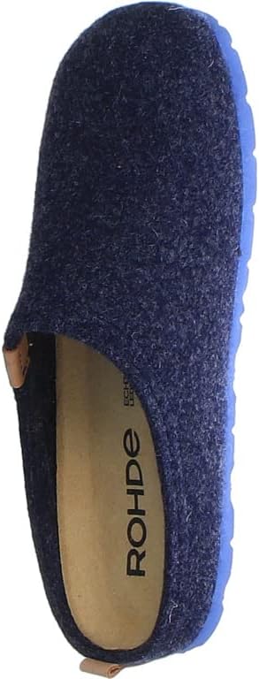Rohde Herren, Männer, Pantoffeln, Hausschuhe,Wechselfussbett 40 EU Blau, 40 EU Blau