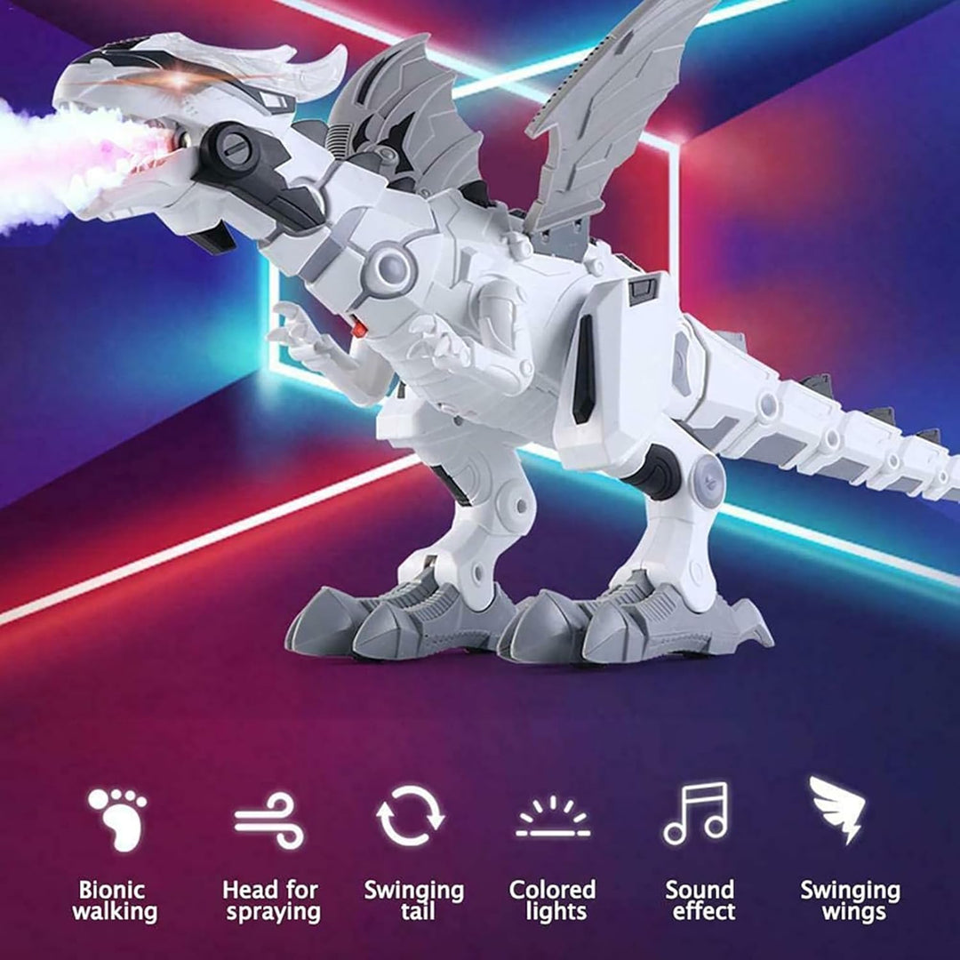 Yunseity Gehender Dinosaurier-Roboter-Drachen-Spielzeugnebel, der Feuerspeiende Lichter und Geräusch